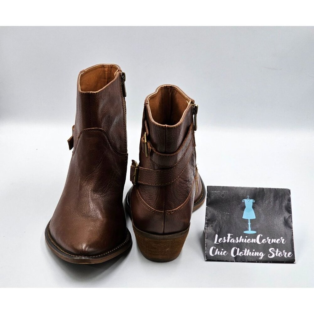 Lucky Brand Women's Brown Leather Caelyn Buckle Accents Ankle Bootie Sz 11 2972 - Picture 10 of 16
